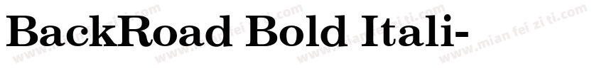 BackRoad Bold Itali字体转换